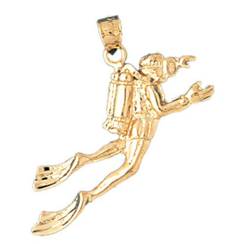 14K GOLD NAUTICAL CHARM - SCUBA #1397