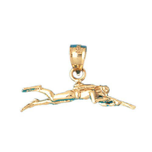 14K GOLD NAUTICAL CHARM - SCUBA #1400