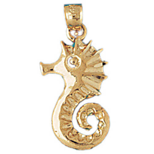 14K GOLD NAUTICAL CHARM - SEAHORSE #1066