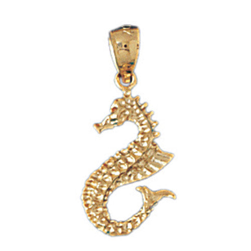 14K GOLD NAUTICAL CHARM - SEAHORSE #1067