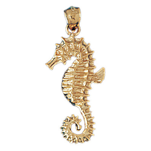 14K GOLD NAUTICAL CHARM - SEAHORSE #1068