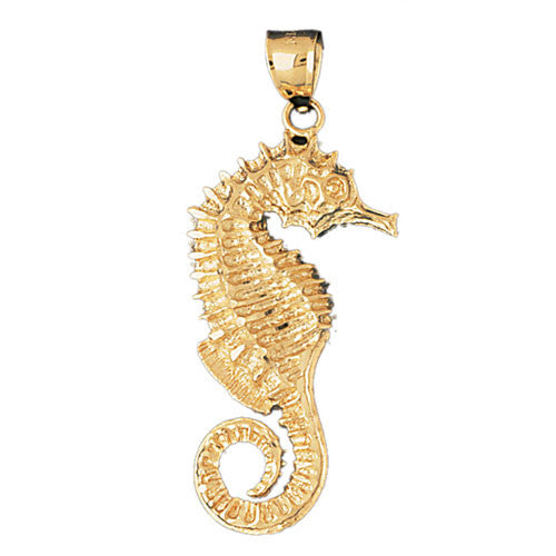 14K GOLD NAUTICAL CHARM - SEAHORSE #929