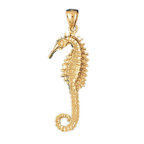14K GOLD NAUTICAL CHARM - SEAHORSE #930
