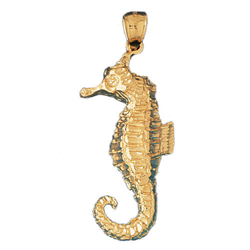 14K GOLD NAUTICAL CHARM - SEAHORSE #933