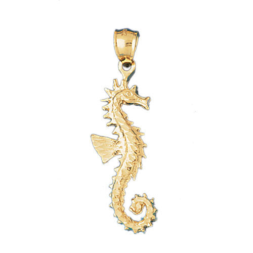 14K GOLD NAUTICAL CHARM - SEAHORSE #934