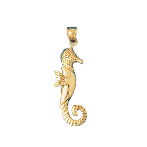 14K GOLD NAUTICAL CHARM - SEAHORSE #935