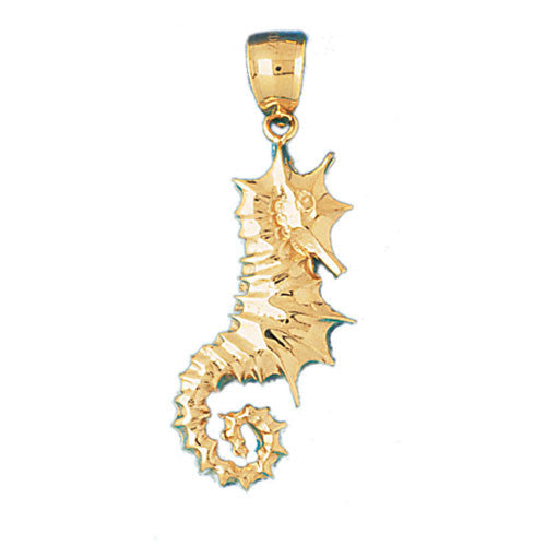 14K GOLD NAUTICAL CHARM - SEAHORSE #936
