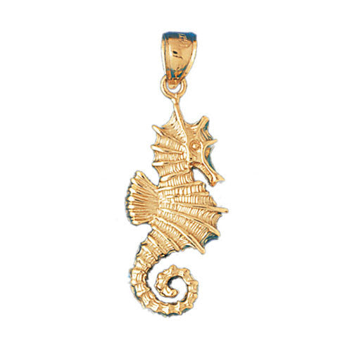 14K GOLD NAUTICAL CHARM - SEAHORSE #937