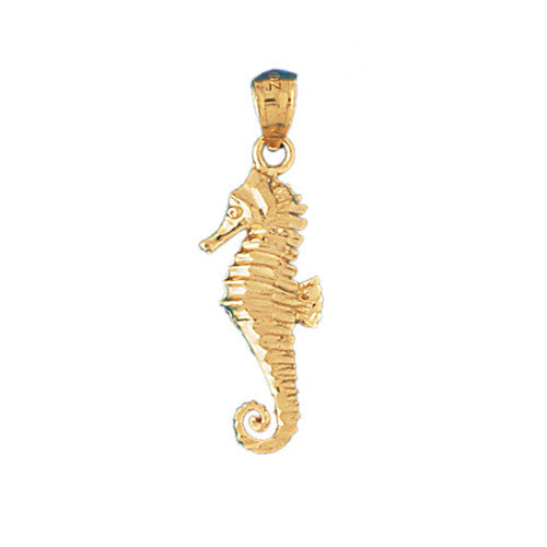 14K GOLD NAUTICAL CHARM - SEAHORSE #939
