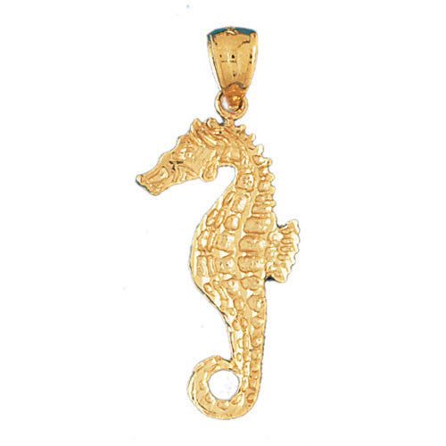 14K GOLD NAUTICAL CHARM - SEAHORSE #940