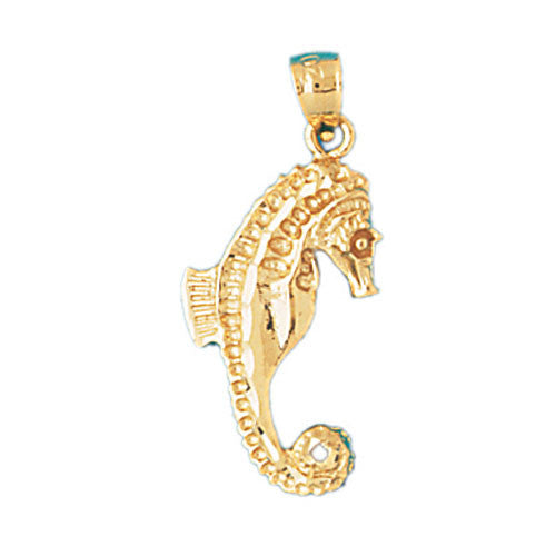 14K GOLD NAUTICAL CHARM - SEAHORSE #943