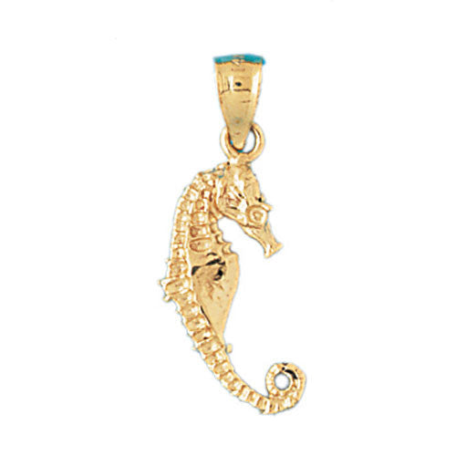 14K GOLD NAUTICAL CHARM - SEAHORSE #944