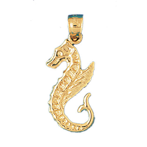 14K GOLD NAUTICAL CHARM - SEAHORSE #945