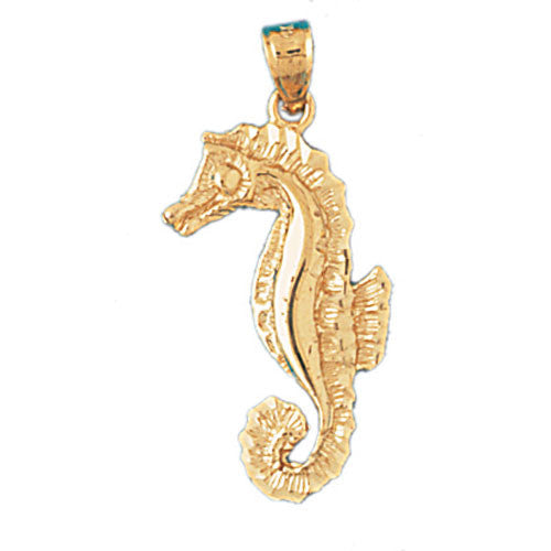 14K GOLD NAUTICAL CHARM - SEAHORSE #946