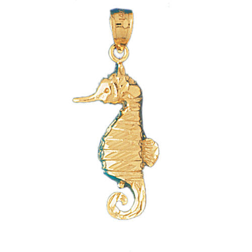 14K GOLD NAUTICAL CHARM - SEAHORSE #947