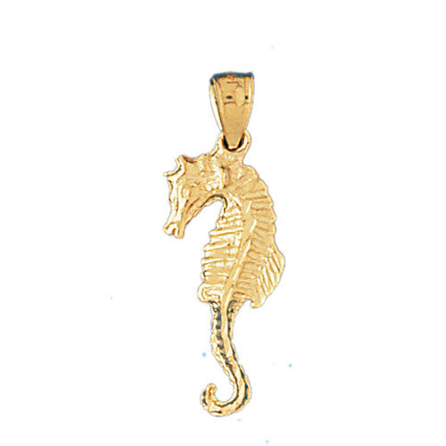 14K GOLD NAUTICAL CHARM - SEAHORSE #948