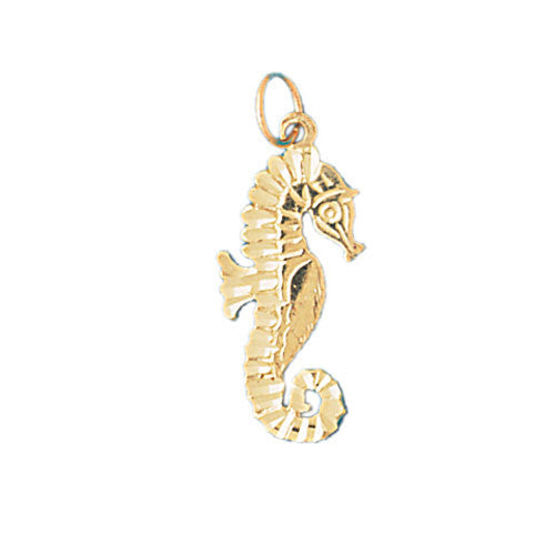 14K GOLD NAUTICAL CHARM - SEAHORSE #949