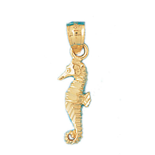 14K GOLD NAUTICAL CHARM - SEAHORSE #952