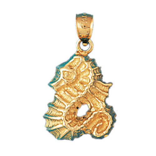 14K GOLD NAUTICAL CHARM - SEAHORSE #953
