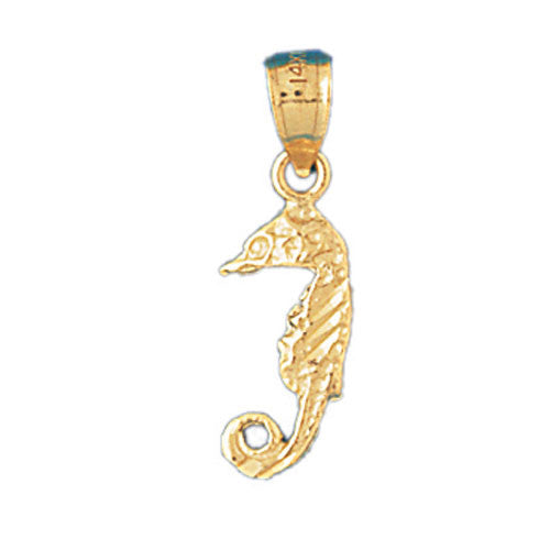 14K GOLD NAUTICAL CHARM - SEAHORSE #954