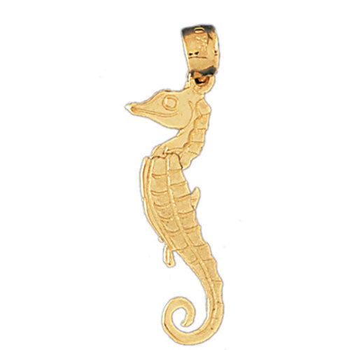14K GOLD NAUTICAL CHARM - SEAHORSE #957