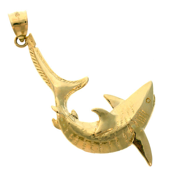 14K GOLD NAUTICAL CHARM - SHARK #897