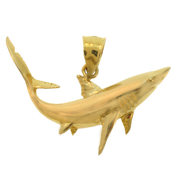 14K GOLD NAUTICAL CHARM - SHARK #899