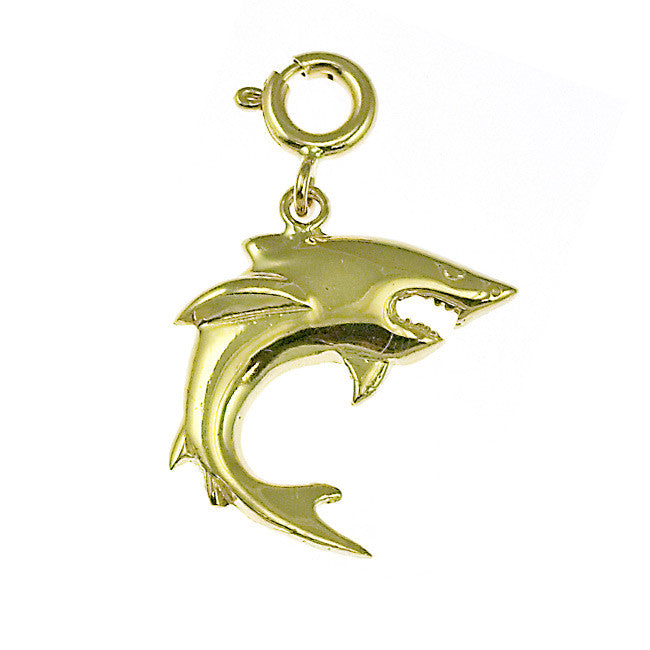 14K GOLD NAUTICAL CHARM - SHARK #901