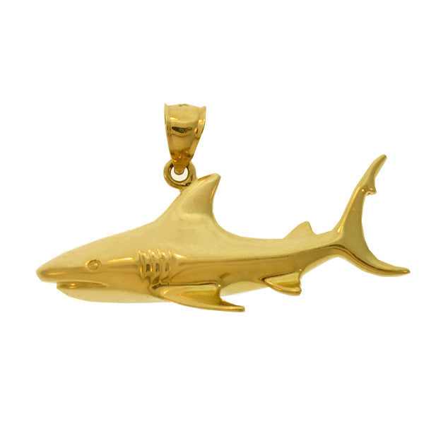 14K GOLD NAUTICAL CHARM - SHARK #916