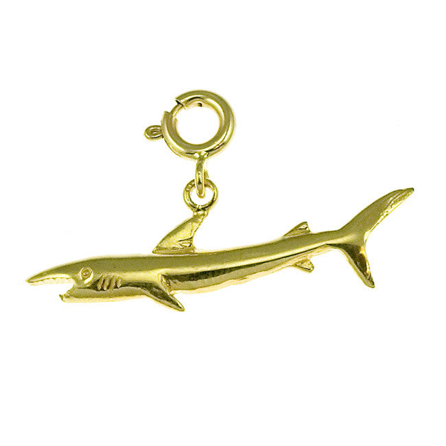 14K GOLD NAUTICAL CHARM - SHARK #918