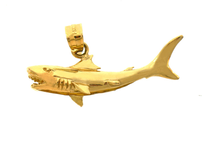 14K GOLD NAUTICAL CHARM - SHARK #919