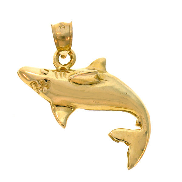 14K GOLD NAUTICAL CHARM - SHARK #920