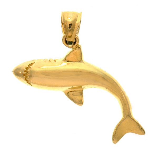 14K GOLD NAUTICAL CHARM - SHARK #921