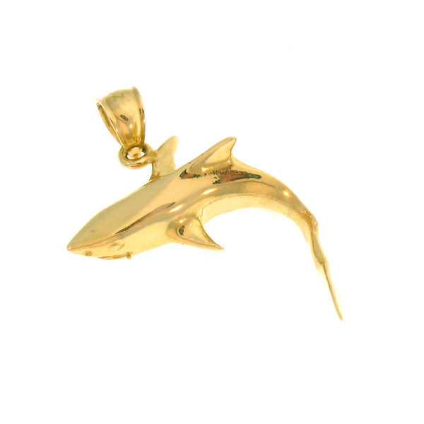 14K GOLD NAUTICAL CHARM - SHARK #922
