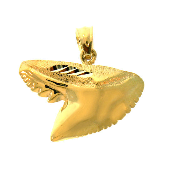 14K GOLD NAUTICAL CHARM - SHARK TOOTH #924