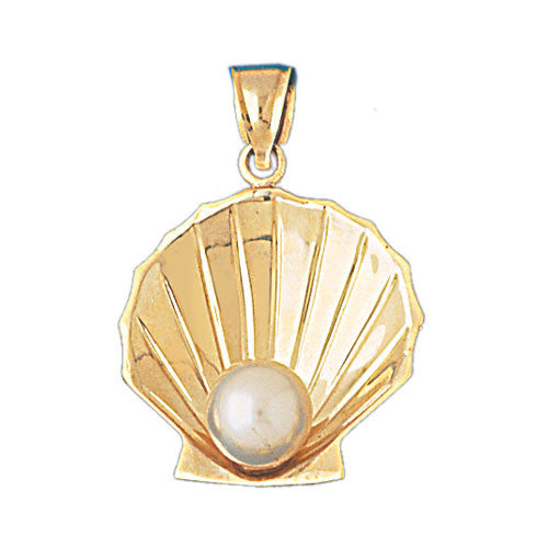 14K GOLD NAUTICAL CHARM - SHELL #243