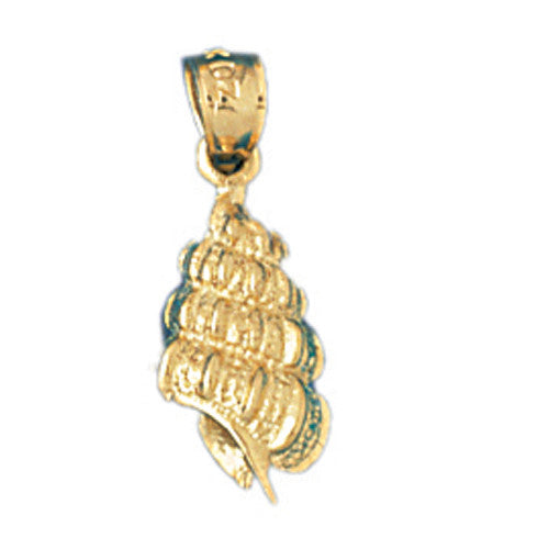 Gold shell charm store