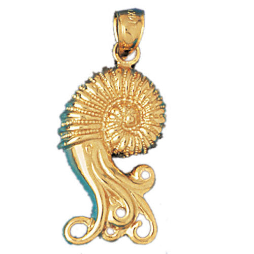 14K GOLD NAUTICAL CHARM - SHELL #329