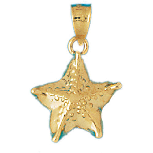 14K GOLD NAUTICAL CHARM - STARFISH #101