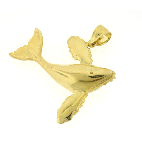 14K GOLD NAUTICAL CHARM - WHALE #798