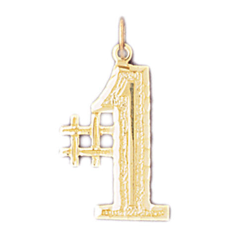 14K GOLD NUMERAL CHARM - #1 #9531