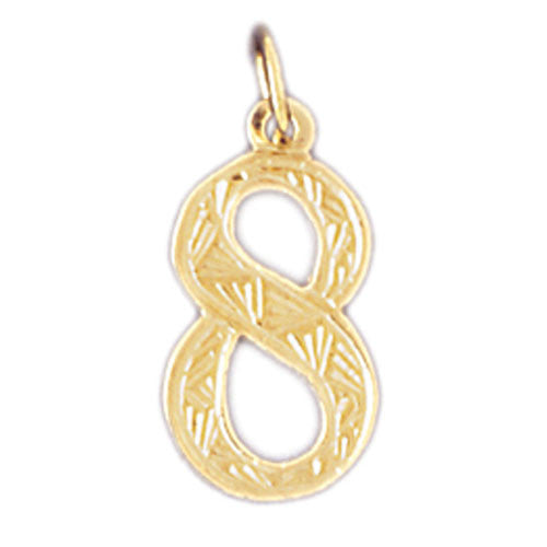 14K GOLD NUMERAL CHARM - #8 #9521