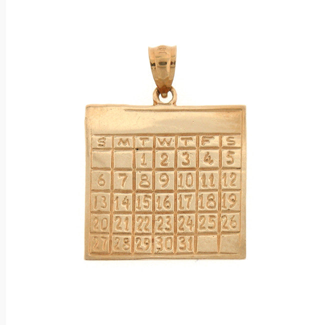 14K GOLD OFFICE CHARM - CALENDAR #6432