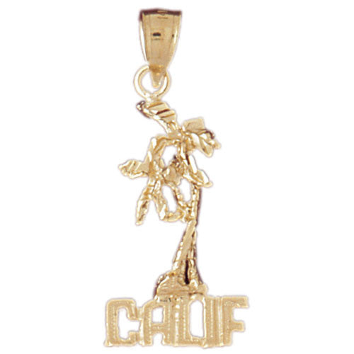14K GOLD PALM TREE CHARM #6796