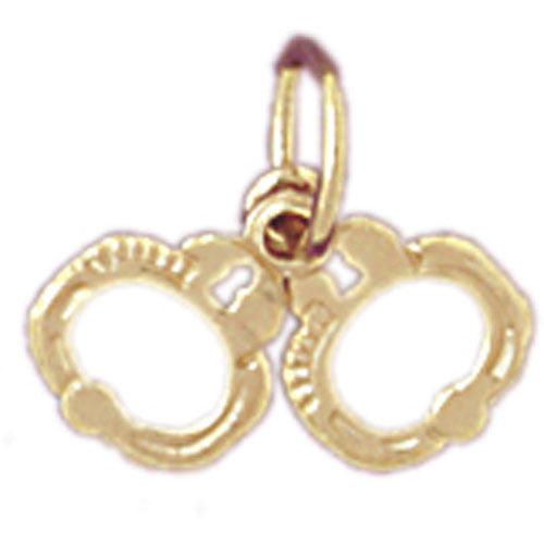 14K GOLD POLICE CHARM - HANDCUFFES #4567