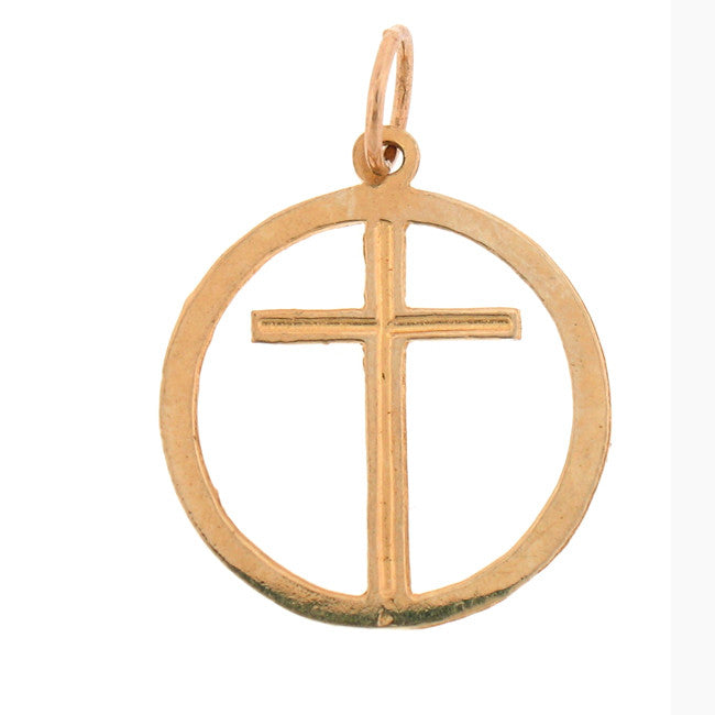 14K GOLD RELIGIOUS CHARM - CROSS #6361