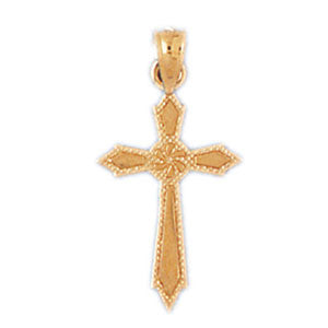 14K GOLD RELIGIOUS CHARM - CROSS #7728