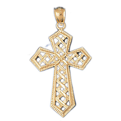 14K GOLD RELIGIOUS CHARM - CROSS #7846