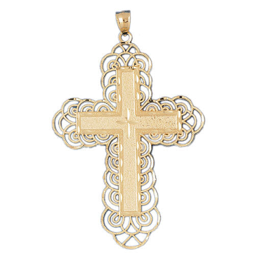 14K GOLD RELIGIOUS CHARM - CROSS #7848