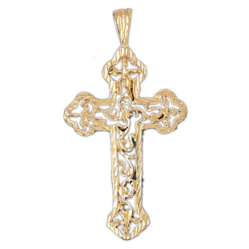 14K GOLD RELIGIOUS CHARM - CROSS #7851